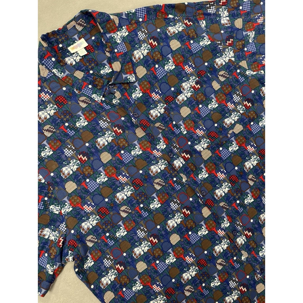 Lularoe Michael Button Down Shirt Men's 2XL Short Sleeve